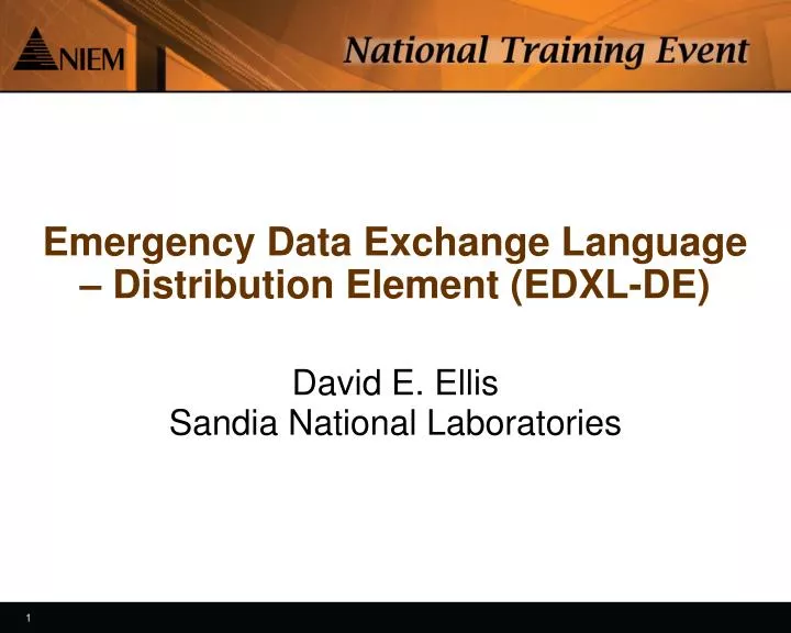 emergency data exchange language distribution element edxl de