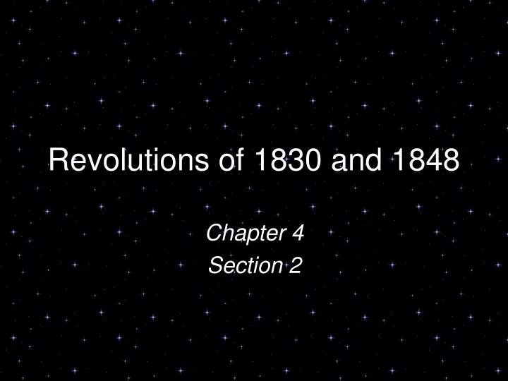 revolutions of 1830 and 1848