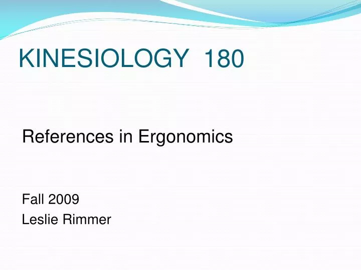 kinesiology 180
