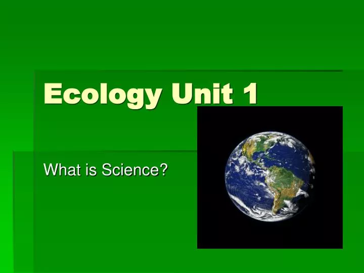 ecology unit 1