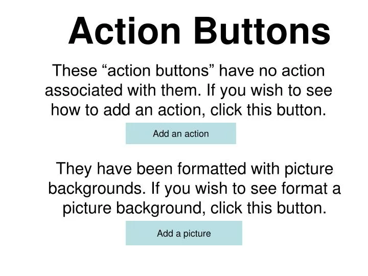 action buttons