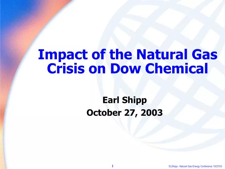 impact of the natural gas crisis on dow chemical