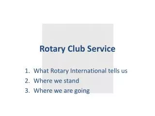 Rotary Club Service