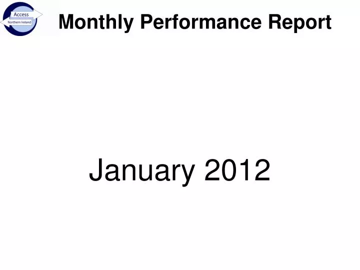 monthly performance report