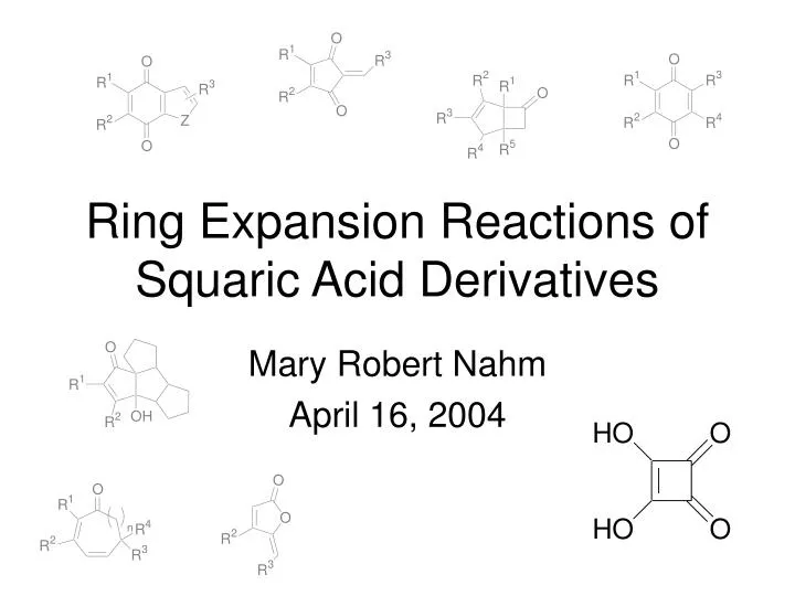 ring expansion reactions of squaric acid derivatives