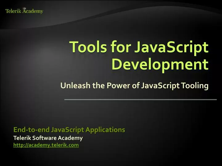 tools for javascript development