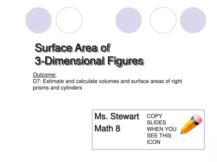 surface area of 3 dimensional figures