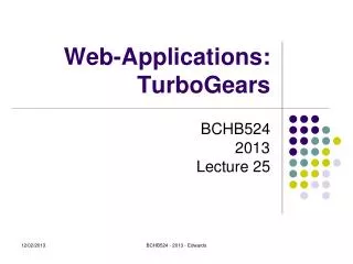 Web-Applications: TurboGears
