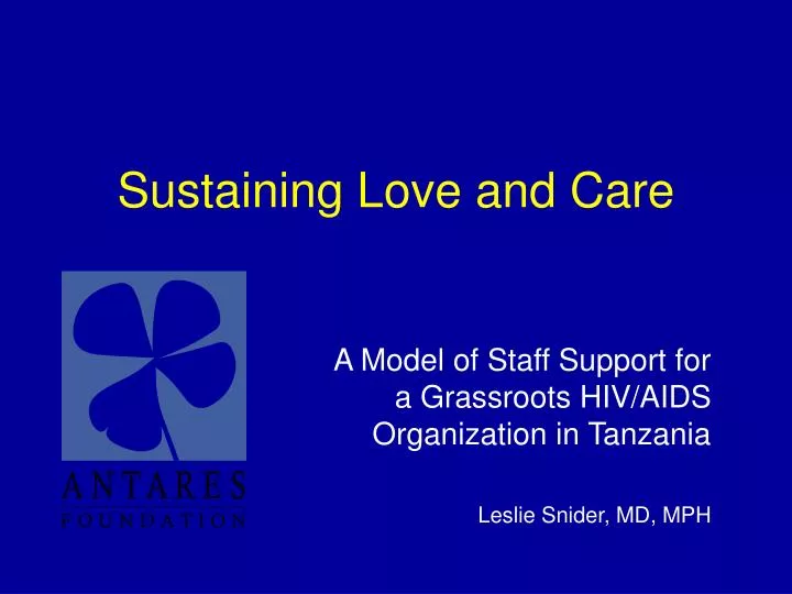 sustaining love and care