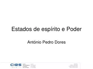 estados de esp rito e poder