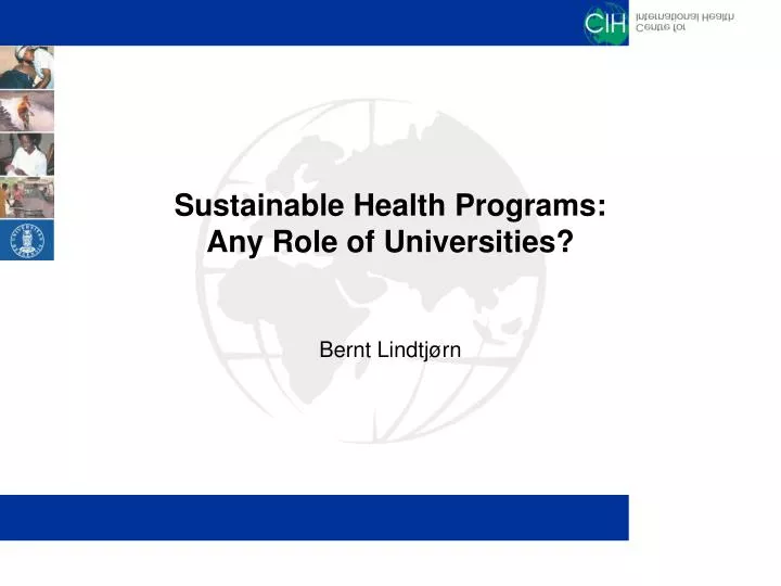 sustainable health programs any role of universities