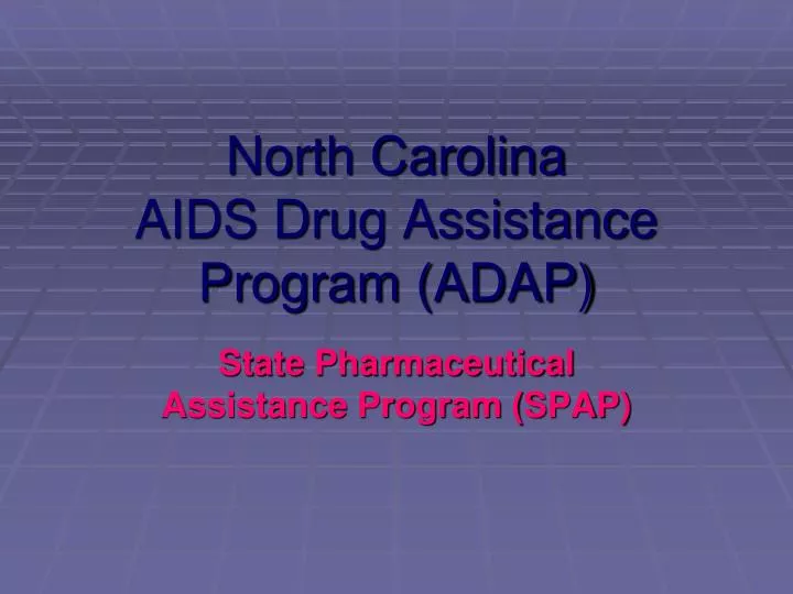 north carolina aids drug assistance program adap