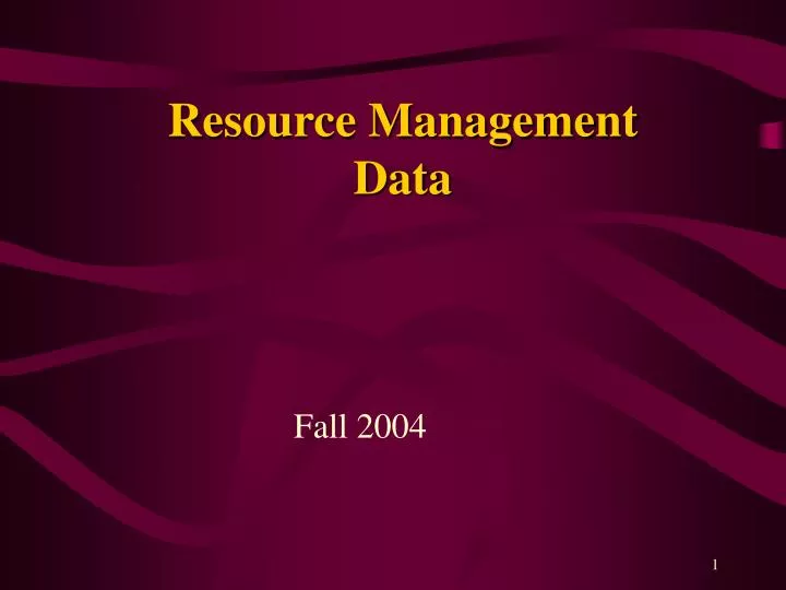resource management data