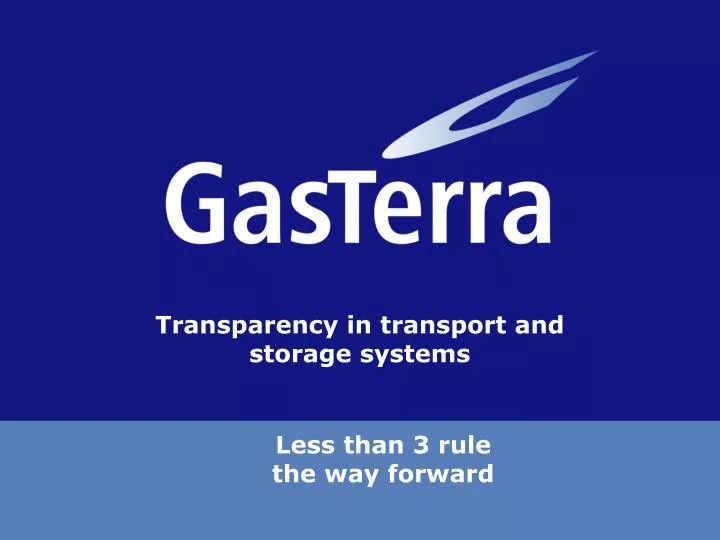 transparency in transport and storage systems