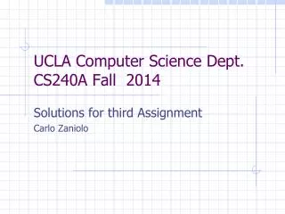 UCLA Computer Science Dept. CS240A Fall 2014