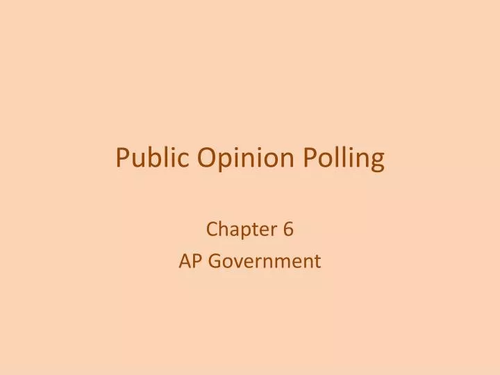 public opinion polling