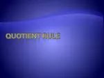 Understanding the Quotient Rule in Calculus - slide 1