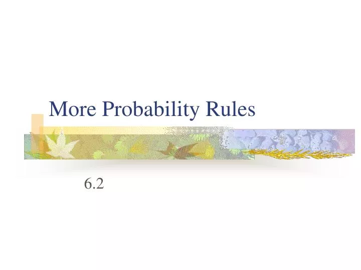 more probability rules
