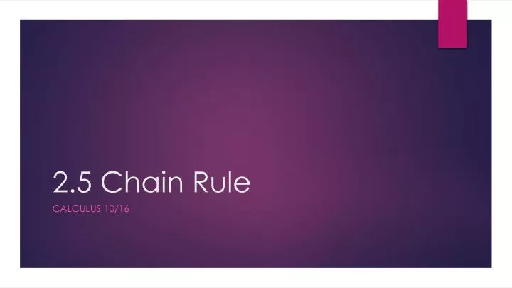 2 5 chain rule