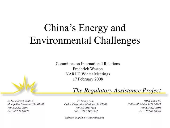 china s energy and environmental challenges