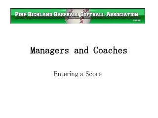 managers and coaches