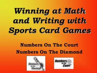 Winning at Math and Writing with Sports Card Games