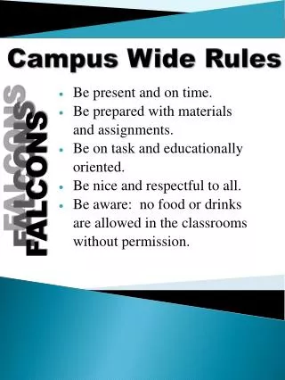 Campus Wide Rules