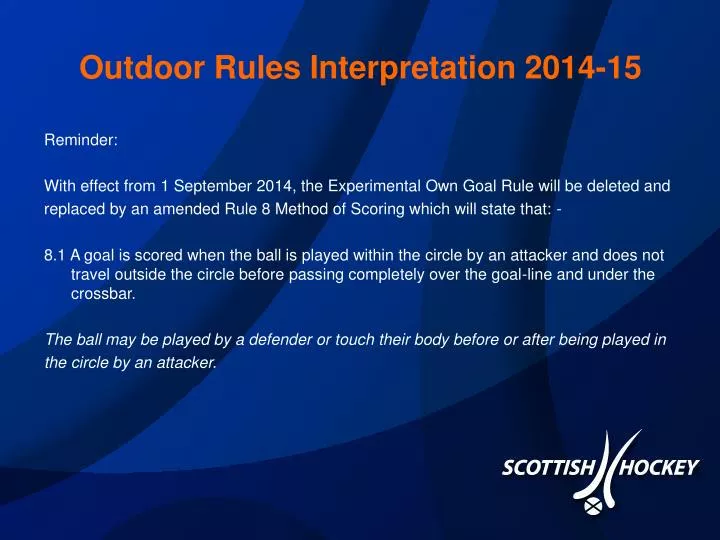 outdoor rules interpretation 2014 15