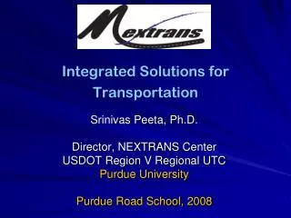 Integrated Solutions for Transportation