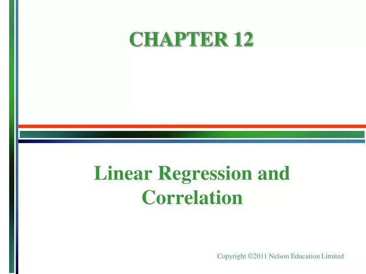 linear regression and correlation