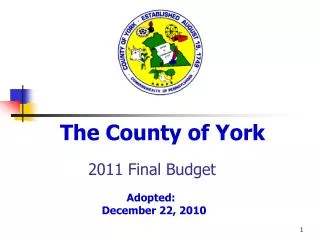 2011 Final Budget