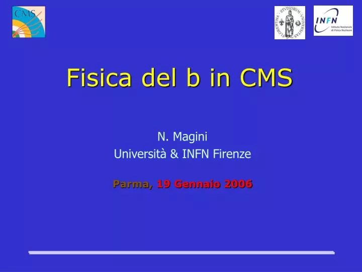 fisica del b in cms