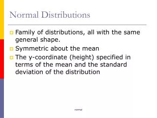 normal distributions