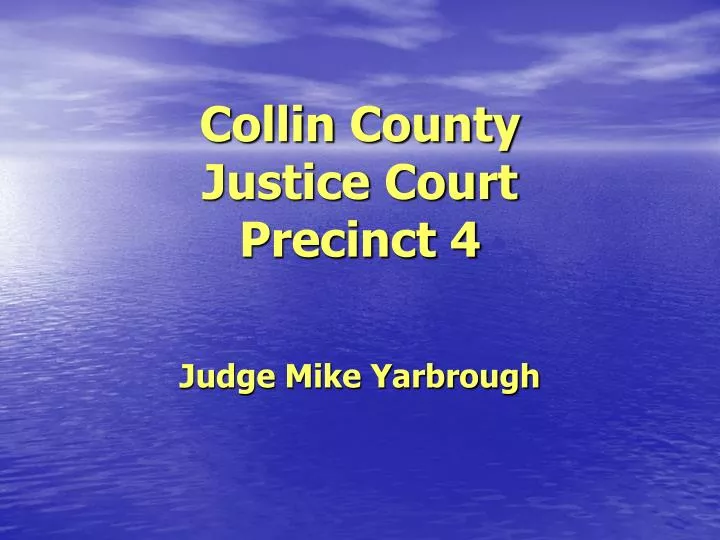 collin county justice court precinct 4