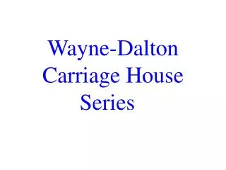 Wayne-Dalton Carriage House Series