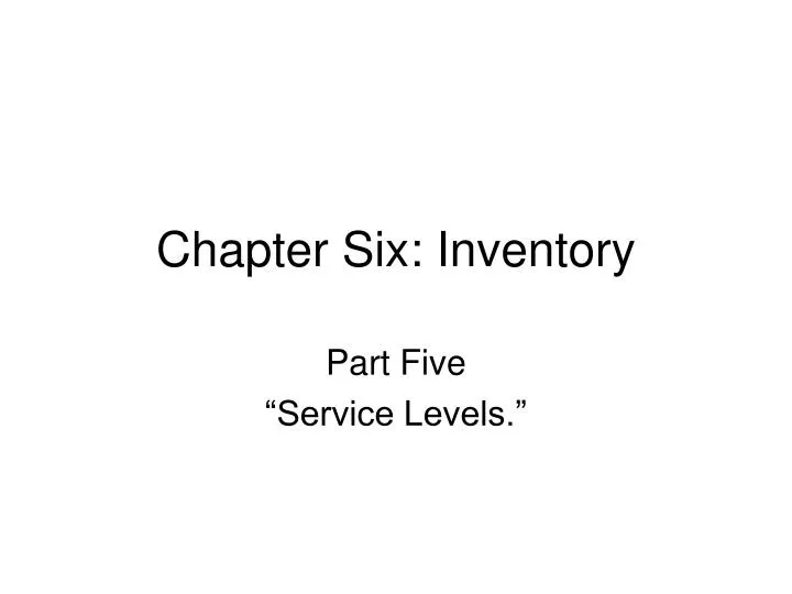chapter six inventory