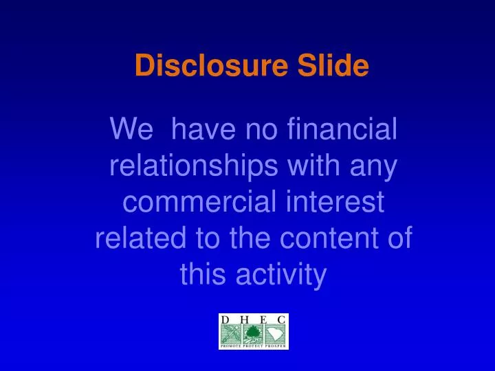 disclosure slide