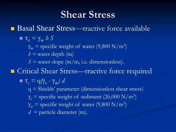 shear stress