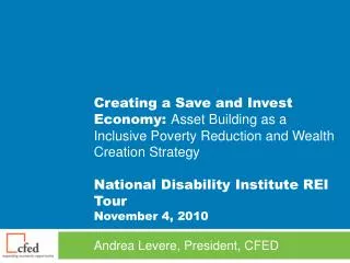 Andrea Levere, President, CFED