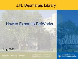 J.N. Desmarais Library