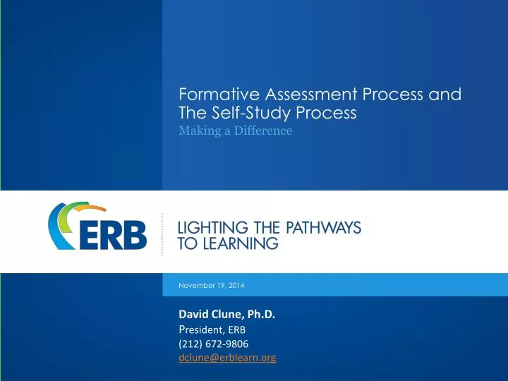 formative assessment process and the self study process