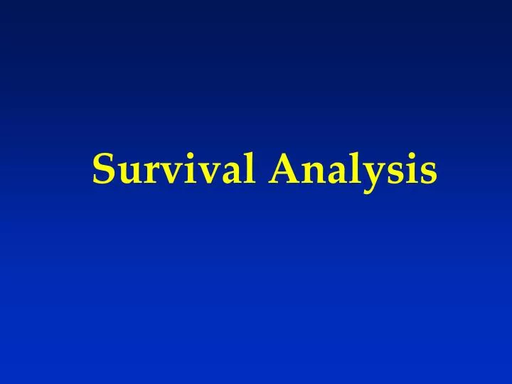 survival analysis