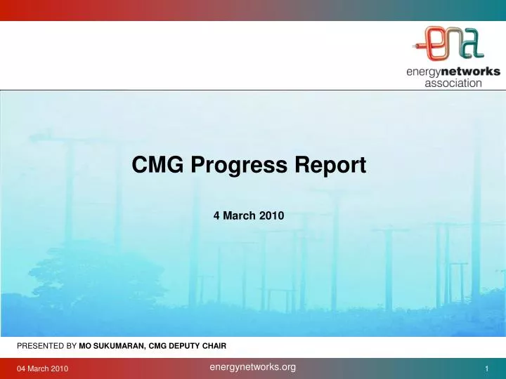 cmg progress report 4 march 2010