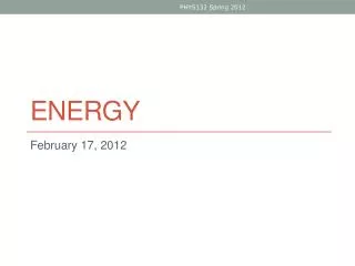 energy