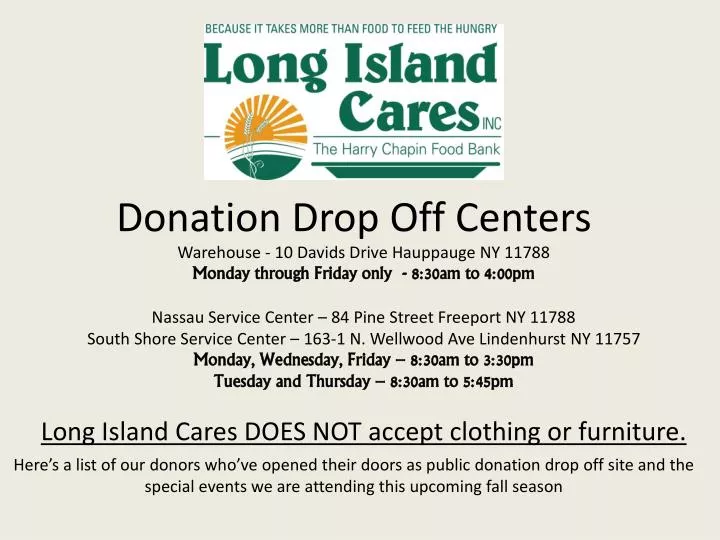 donation drop off centers