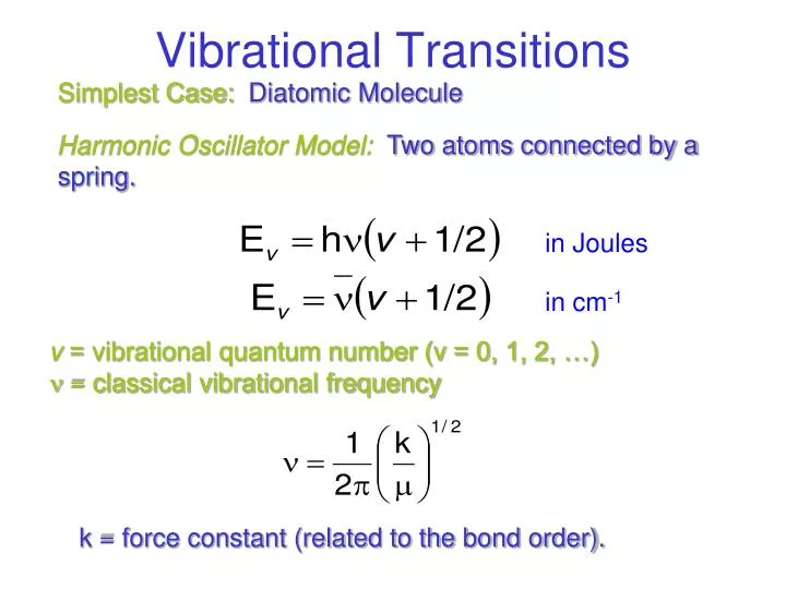 vibrational transitions