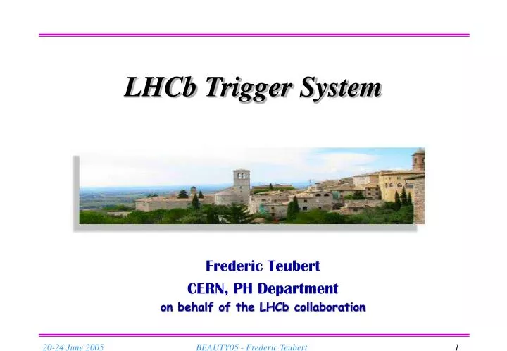 lhcb trigger system