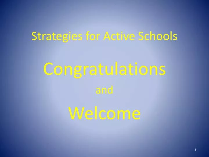 strategies for active schools