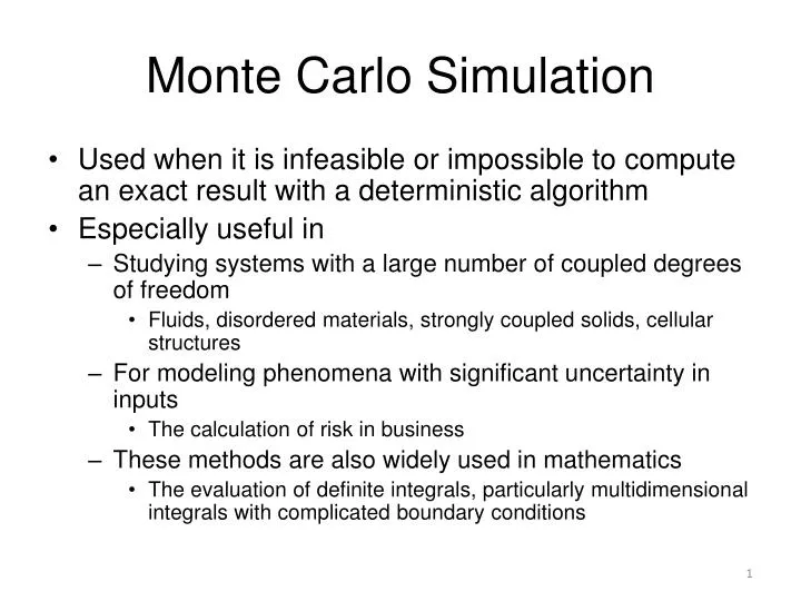 monte carlo simulation