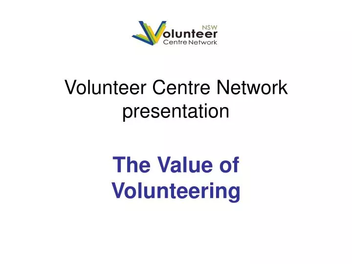 volunteer centre network presentation